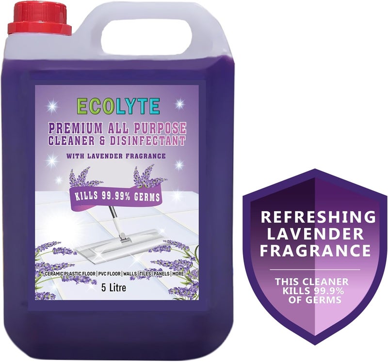 ECOLYTE+ منظف ومعقم متعدد الاستخدامات - برائحة اللافندر، 5 لتر - Image 2